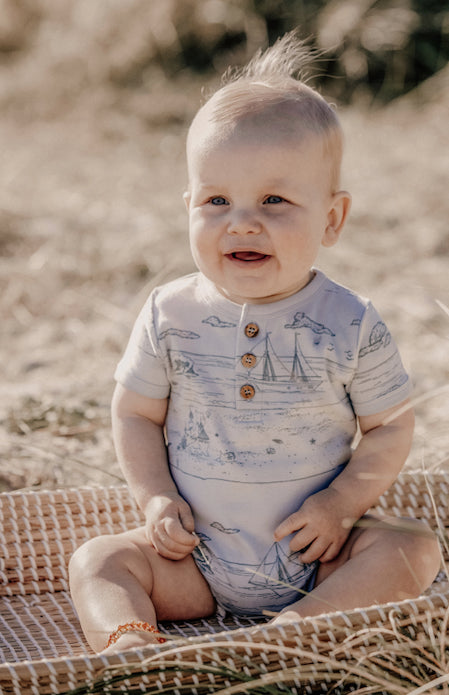 Beach Day Henley Onesie