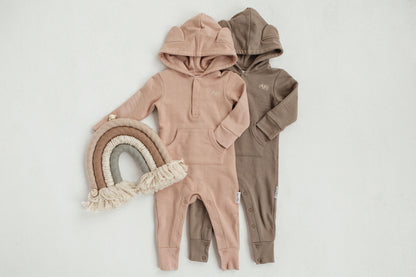 Organic Timber Bear Romper