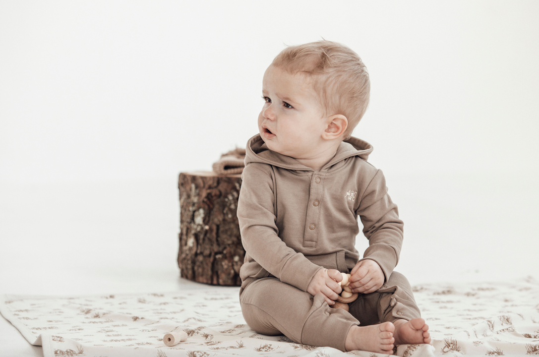 Organic Timber Bear Romper