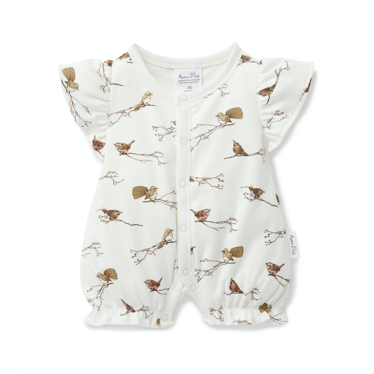 Bird Ruffle Romper