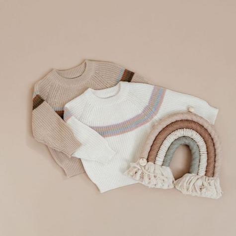 Off-White Rainbow Knit Jumper